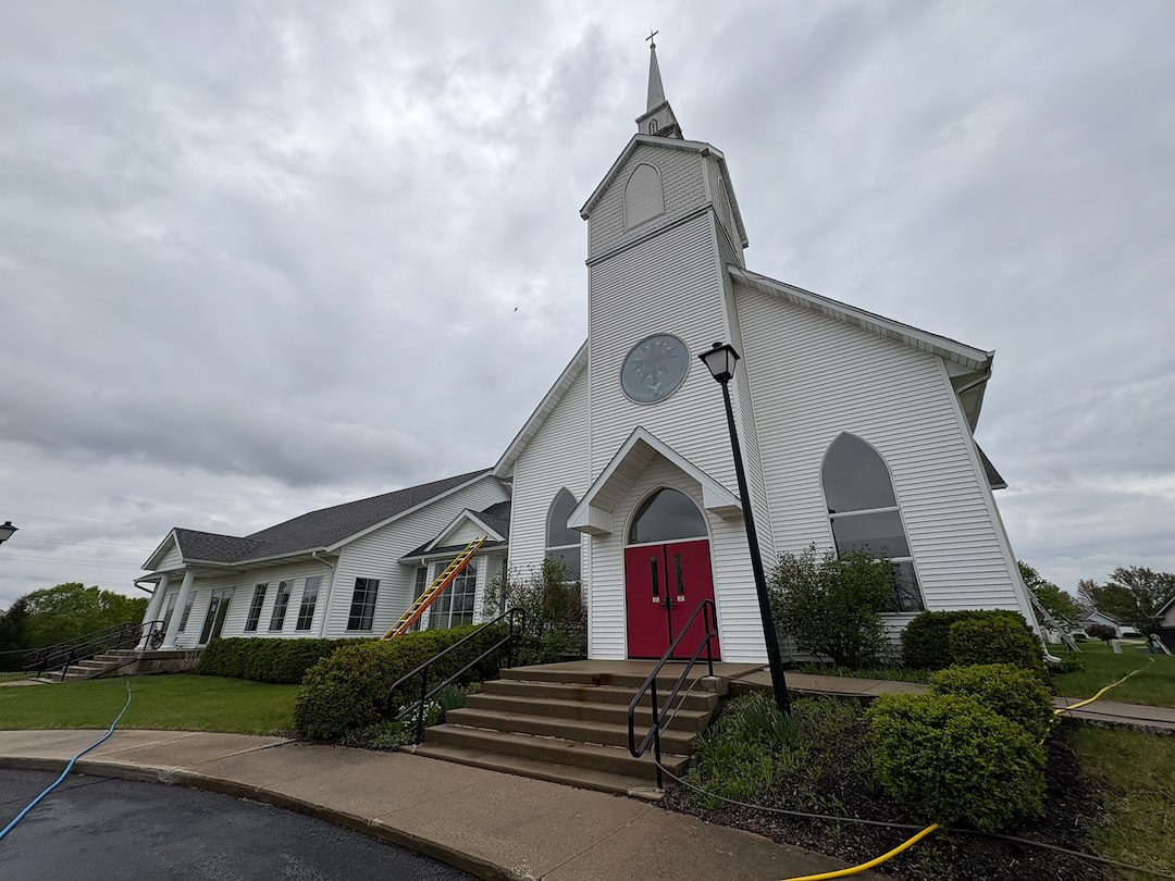 Church Exterior Wash in Fort Wayne Restores Beauty and Protects the Building