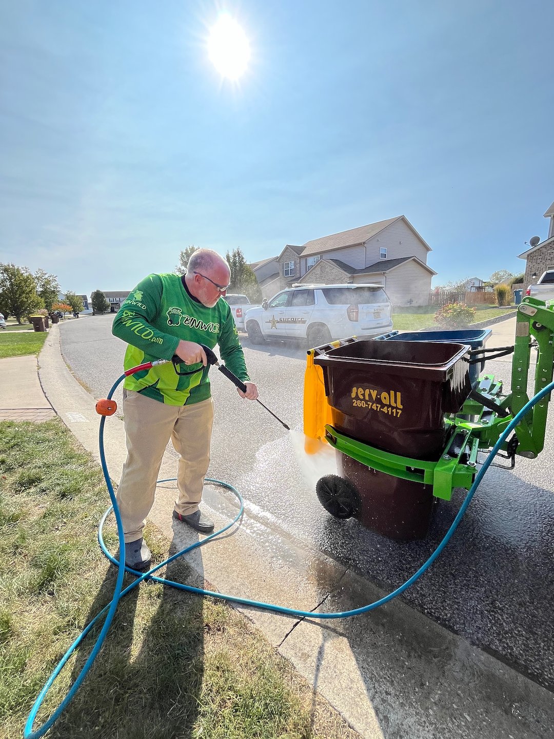 Trash Can Transformation in Fort Wayne, Indiana.